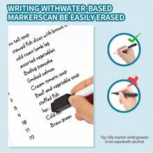 3 Pack Magnetic Dry Erase Board, 12inx 8in Erasable Refrigerator White BoardPlanner, Dry Erase Board Magnetic Home Kitchen Memo Grocery List, Grocery List, 5 Markers And Eraser