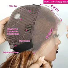 Halloween Ombre Lace Front Wig Human Hair 1B/30 Highlight Body Wave Lace Front Wigs Human Hair Colored 13x4 Brown Wig 180 Density Balayage HD Lace Frontal Wigs, Natural Look, Elegant Style Perfect For Everyday And Special Events, Comfortable And Natural Look, No Maintenance Required, Suitable For All Ethnicities, Natural Look And Feel, Daily Hair Accessory And Feel, Fashion Hairstyle, Party Wigs, Role Play, Colorful Wigs, Music Festivals, Wigs For Parties And Casual Wear - 間色 - 查看 4