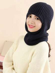 Winter Hats - Men's And Women's Warm And Insulating Knitted Hats With Ear Protection And Head Covering. Woolen Hats For Cycling And Wind Protection. One-Eye Hats. - Multicolor - View 6