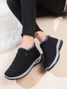 新款防水保暖冬季情侣雪地靴，加厚毛绒内衬防滑百搭女靴