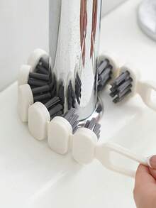 1pc Flexible Crevice Brush, Bathroom Brush, Faucet Brush, Multi-Functional Soft Bristle Crevice Cleaning Brush - Multicolor - View 5