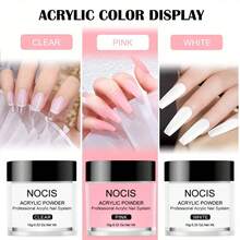 NOCIS Professional Acrylic Nail Set, Includes Monomer Liquid, Dehydrator, Acid-Free Base Coat, Nail Brush, Nail Mold, Mixing Palette And Gift Set - Multicolor - View 2