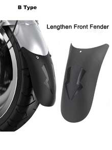 Universelle Motorrad Verlängerung für vorderes und hinteres Schutzblech sowie Vorderrad Spritzschutz für Motorräder - Schwarz - Übersicht 11