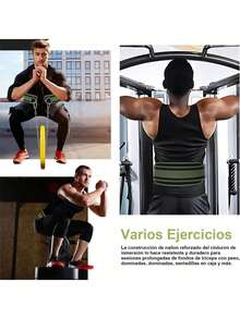 AdooAdii Cinturón Gimnasio con Peso Lastre Cinturón de Inmersión con Cadena Acero Ajustable para y Levantamiento de Pesas 150kg, Cinturón en Gym Casa para Mujer Hombre Sentadilla Musculación Dominadas - 1 - Ver 2