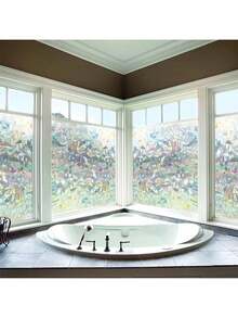 TOPTHEROAD 60x500cm Polarizado Vinilo para Ventana, Pelicula Privacidad Ventanas Película de Vidrio, Adherencia Electrostática, Anti Calor y Adecuado Hogar Oficina (60X500CM) - 60X500 cm - Ver 10