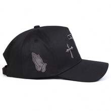 1Piece Men Jesus Cross Embroidered Five-Panel Baseball Cap Outdoor Adjustable Sunscreen Leisure Hat Spring Autumn Travel Tourism Beach Vacation - Nhiều màu - Xem 5