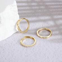 Women Single Ring - 3件組14k鍍金套裝 - 查看 6
