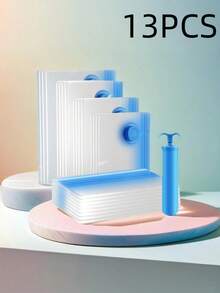 13/1 Worki próżniowe, Akcesoria podróżne Worki próżniowe, Przechowywanie w sypialni, Worki próżniowe do przechowywania niezbędnych rzeczy w podróży, Torby do przechowywania niezbędnych rzeczy w podróży, Organizacja i przechowywanie niezbędnych rzeczy na rejs, Odpowiednie do trampek, obuwia codziennego, butów skórzanych, żelu pod prysznic, szamponu, żelu do mycia twarzy - Wielokolorowe - Zobacz 2