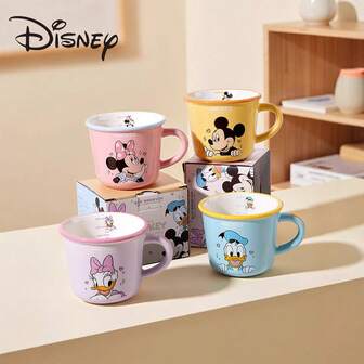 迪士尼玛尼天平陶瓷水杯，卡通饮水杯，家用牛奶咖啡杯礼盒套装，生日礼物