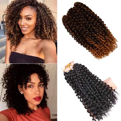 3 piezas de extensiones de cabello trenzado Marley de 8 pulgadas, trenzas de ganchillo Passion Twist, cabello sintético rizado y rizado para mujeres, para Halloween y Navidad