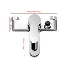 三件套浴室淋浴龙头套装，包含淋浴喷头、浴缸混合龙头和淋浴阀，浴室配件，浴室工具 - 彩色 - 查看 5