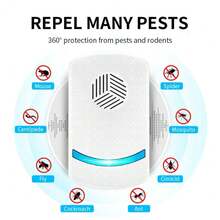 1/2/4/6/8pcs Ultrasonic Indoor Pest Repeller - Smart Frequency Conversion, Quiet Protection, New Generation Ultrasonic Pest Repeller With Dual-Wave Frequency Technology, Intelligent Scanning To Strongly Repel Mice, Cockroaches And Other Pests, Noise-Free, Energy-Efficient, 360° Full Coverage, Suitable For Kitchen, Bedroom, Hotel And Other Spaces, Providing A Quiet And Clean Living Experience. Christmas/Halloween/New Year Gift For Family, Friends And Partners. - US A Type Plug(110-127V) - View 6