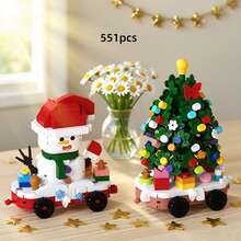 Christmas Building Block Set, Includes Rotating Christmas Tree, Gingerbread House, Christmas Train, Santa Claus, Christmas Stocking, Reindeer, Santa Claus, Apple House, Christmas Tree, Vintage Christmas Snow House, Holiday Decor Building Block Set, Creative Adult Holiday Gift, Adult Building Block Set, Suitable For Home Decor, Office Decor, Living Room Display, Home Accessories, New Year Gift, Party Gift, Christmas Gift - Multi-colored Christmas Tree House - View 17