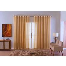 Charm Checkered Voile Living Room Curtain Decoration 4.00x2.80 - Lạc đà - Xem 2