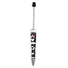 5pcs New Style Cartoon Macaroon Hand-Painted Bow Heart Bead Pen DIY High Value Simple Bead Rotating Cute Bead Pen - Bút hạt vẽ tay - Xem 10