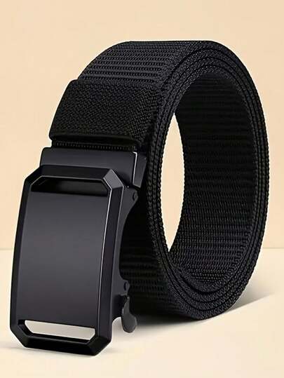 Ratchet Belts For Men - Fashion Belt Man Nylon Fabric For Casual Jeans - Adjustable Waist