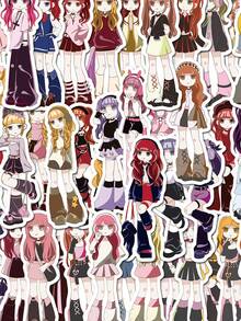 SCXXBSW 50pcs Y2K Cartoon Graffiti Stickers Decorative Water Cups Notebook Luggage Stickers - Multicolor - View 13