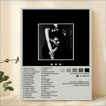 1 pieza Póster de lienzo sin marco, Pintura de álbum de música, Arte de pared de lienzo, Pintura artística para regalo, dormitorio, oficina, sala de estar, cafetería, bar, decoración de pared, decoración del hogar y la residencia