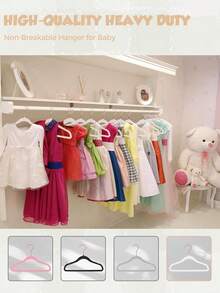 Blauesmeer 120 Pack Velvet Hangers, Premium Kids Hangers For Closet, Ultra-Thin, Cute, Non-Slip, Small Felt Hanger, 14-Inch, For Children's Clothes, White - 白色 - 查看 7