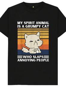 My Spirit Animal Is A Cat Who Slaps Annoying People S Wos Kids T Shirt - Style4 - View 1
