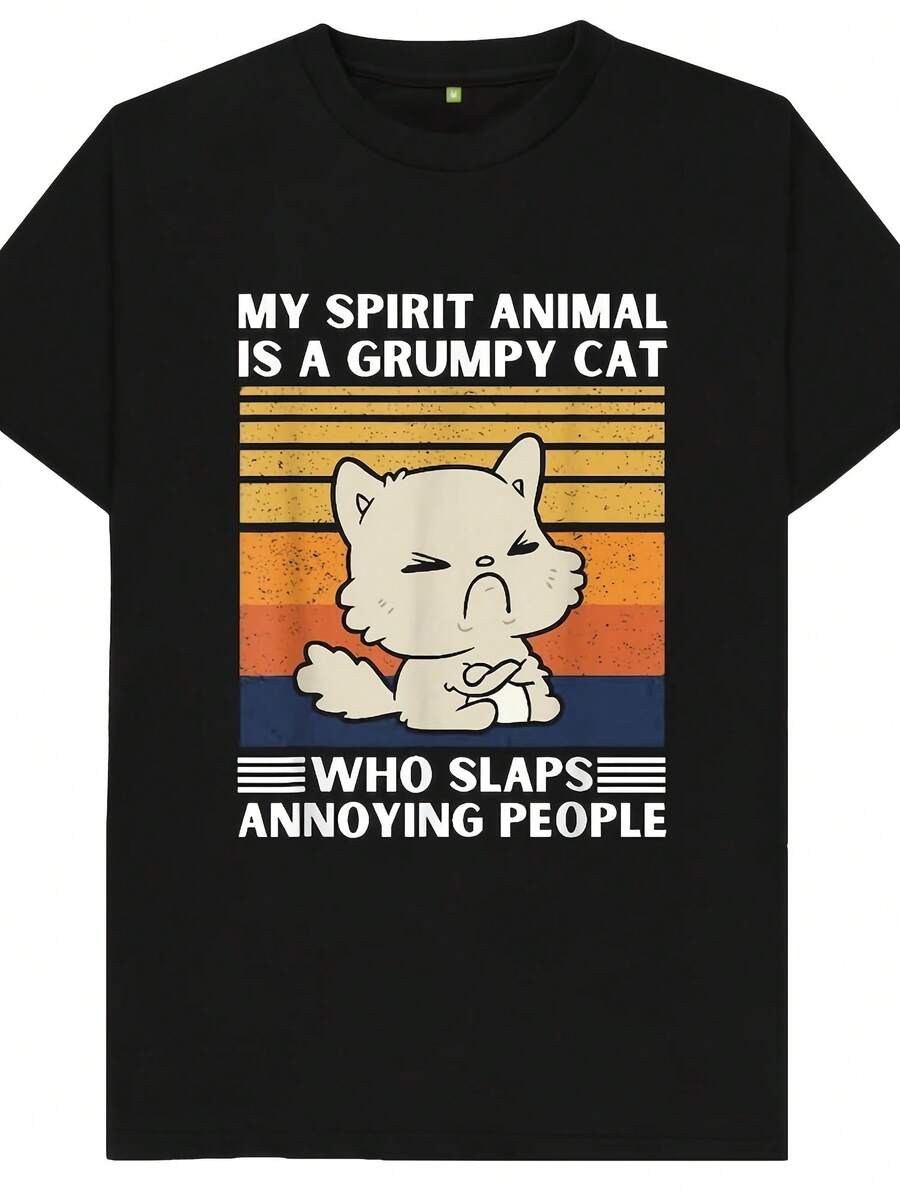 My Spirit Animal Is A Cat Who Slaps Annoying People S Wos Kids T Shirt - Style4 - View 1
