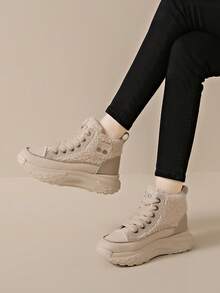 女士时尚百搭休闲简约厚底运动鞋