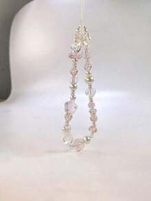 1pc Handmade Beaded Cell Phone Strap With Glass Flowers For Phone Case Or Camera, CCD Camera Strap Gifts For Mother, Family, Friends, Birthday, Holiday Phone Charm, Phone Chain - Nhiều màu - Xem 3