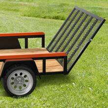 Elevador de portón trasero de remolque de 2 lados, capacidad de carga de 360 libras, compatible con portón trasero y rampa de remolque utilitario abierto, con riel lateral de 10 a 24 pulgadas de altura y portón trasero o rampa de 4 a 6 pies de altura - 360 libras - Ver 9