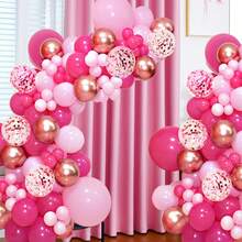 109Pcs Pink & Rose Gold Balloon Kit, Create Romantic Party Vibe In Seconds, Perfect For Birthdays, Baby Showers,Christmas, Bachelorette Parties, Bridal Showers, Girl Themed Events, Anniversaries Festive Celebrations