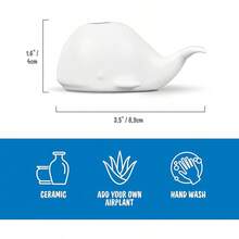 Soporte de cerámica elegante para mini plantas de aire/suculentas, ballena - Ballena - Ver 9