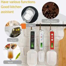 1pc Stainless Steel Kitchen Scale, High Precision 0.1g, Portable & Practical For Pet Food And Cooking, Detachable Spoon And Scale Body, Plastic Handle, Tableware Accessory, Battery Powered (Batteries Not Included) - Nhiều màu - Xem 9