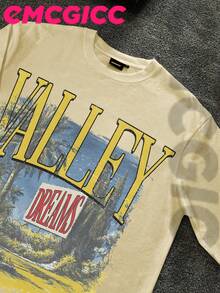 EMCGICC Manfinity Y2k Thin Long Sleeved T-Shirt ,Fit Fitting Style Graphic T Shirt Cotton 230g,Fashionable Hip-Hop For Men -  Long Sleeve T-Shirts, Funny Vintage Shirts,Regular Fit, Street Style, Digital Print,  Ideal Gift - 米色 - 查看 2