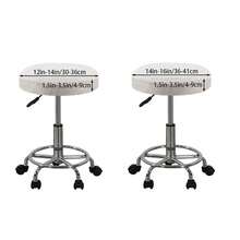 2PCS Round Bar Stool Covers Set Solid Color Stool Seat Covers Dustproof Slipcovers For Swivel Chairs Or Barstools - Black - View 8