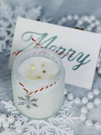 1 pezzo Candele profumate, candele in barattolo di vetro per aromaterapia, candela profumata per decorazione casa e camera da letto, regalo fatto a mano, regali di Natale divertenti per amici, decorazione per la casa, decorazione per la stanza, decorazione per matrimoni, decorazione da tavolo, regalo per aromaterapia, decorazioni natalizie