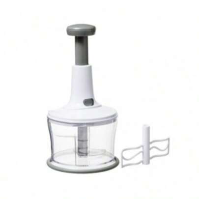 LD Alleria-Picador de alimentos manual para prensar alimentos – Procesador de alimentos manual – Elección práctica – Ligero y portátil – Licuadora, Molinillo, pescado, frutos secos