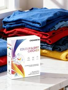 50/100 UNIDADES [Hojas de lavandería absorbentes] 50 hojas de lavandería absorbentes - Antiencogimiento, captura de tinte y hojas de lavado antitransferencia | Fragancia fresca sin plástico, ideal para viajar y lavar a mano, artículos esenciales de lavandería para viajes, hojas de lavado eficientes, hojas de lavandería duraderas