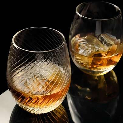 Italian Carved Crystal Glass - Diamond Cut Craft, DuraTuff Durability & Impact-Resistant, Lead-Free High-Transparency Cup For Cold Drinks, Coffee, Juice & Office - Ideal For Daily Use, Home, Parties & Gifting