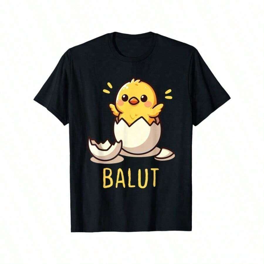Funny Filipino Balut Shirt - Balut Eggs Funny Philippines Men'S Classic Patterned Pure Cotton Round Neck Short Sleeve Tee - Timeless Designs - 黑色 - 查看 1