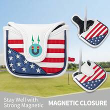 1pc USA Embroidery Golf Club Putter Cover Durable PU Leather Super Soft Embroidered - Multicolor - View 5