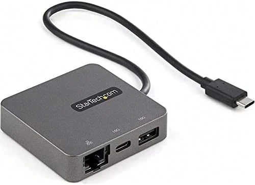 Adaptateur multiport USB-C StarTech.com - Station d'accueil USB Type-C - HDMI ou VGA - avec câble de 29 cm - avec ports USB A et USB Type-C - Gris foncé - Voir 1