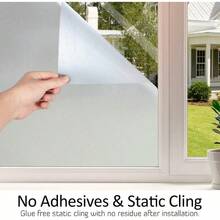 - Pelcula de privacidad para Ventana, Espejo diurno Reflectante con Control de Calor, Bloqueo no calcomana, Tinte esttico, para el hogar y la Oficina Negro - Plata, 29.5x 6.5 pies - esmerilado + 17.3 Inch x 13.1 Feet - Ver 8