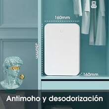LSXD Deshumidificador Silencioso 1000 ml, Bajo Consumo de Energía, Portátil para Humedad y Molde en Hogar, Dormitorio, Baño, Closet y Oficina - blanco - Ver 4