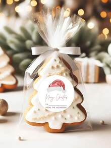 17/35/70pcs Customized 2025 Christmas Stickers, Personalized Text Customization, Christmas Gift Labels, Christmas Labels - Multicolor - View 2