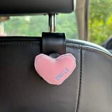 1pc Lovely Heart-Shaped High-Grade Car Seat Back Hook, Multifunctional Car Interior Storage Small Hook, Suitable For Women, Car Seat Backrest