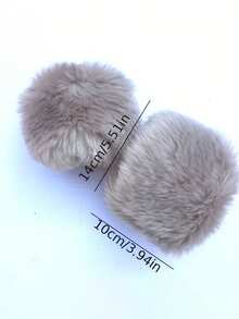 1 对人造毛皮短腕袖，优雅的单色毛绒腕袖，柔软的人造毛皮腕套，冬季腕袖温暖毛绒腕袖，人造毛皮短腕袖，模拟狐狸毛设计，优雅可爱的女士露指手臂保暖袖，适合日常穿着、派对、新年活动，搭配外套、毛衣、连衣裙 - 彩色 - 查看 8