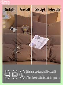 Juego de ropa de cama de 3 piezas en color café - 1 funda nórdica y 2 fundas de almohada, textil para el hogar suave y cómodo, disponible en varios colores, adecuado para dormitorios, decoración del hogar simple y de moda, juego de ropa de cama suave y acogedor para el dormitorio, lavable a máquina, sin relleno