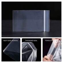 100pcs Clear Resealable Zip Plastic Bags, 2 Mil Thick Transparent Poly Bags With Seal Zipper, Storage Containers,Self Locking Plastic Bags For Coins, Screws, Small Items, Jewelry Supplies, Snacks, Wedding, Birthday Gift Bag Party Bridesmaid Gifts Bag - 彩色 - 查看 2