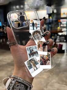 1 Stück personalisiertes Familien-, Freunde-, Paarsignatur-Foto 6 Stücke TPU transparentes 1.0 Handyhülle kompatibel mit iPhone 16 Pro Max/17/17 Pro Max/17 Air und anderen Modellen