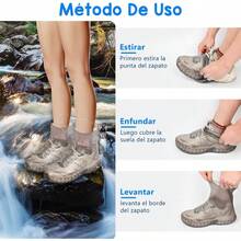 Cubre Zapatos Impermeable Lluvia para Hombre y Mujer, Silicona Cubrezapatos de Lluvia, Funda de Zapato Reutilizable, Cubierta de Silicona Antideslizante para Los Das de Lluvia - XXL[43-45] - Ver 4