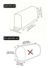 2pcs Abstract Grid Pattern Sofa Armrest Covers, Practical & Durable, Universal Type, Short Fixed Armrest Sleeve, Side Cover